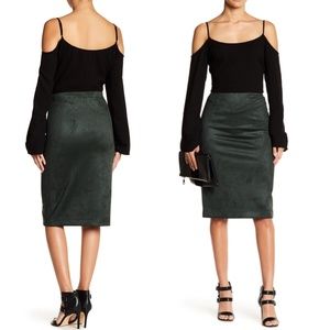 BCBG | Lyric Faux Suede Pencil Skirt